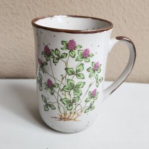 VTG 70s Takahashi Speckled Stoneware "Sweet Clover" Coffee Cup/No. 105